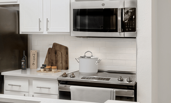 Subway tile backsplash